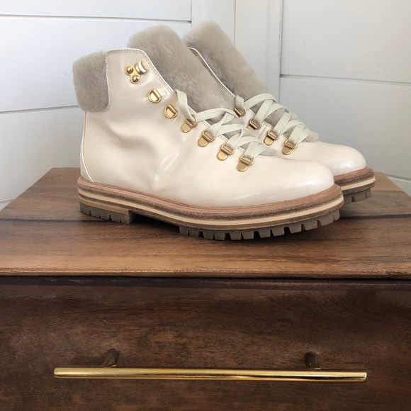 Agl Shoes - AGL Patent Leather and New Zealand  Haircalf Hiking Boots